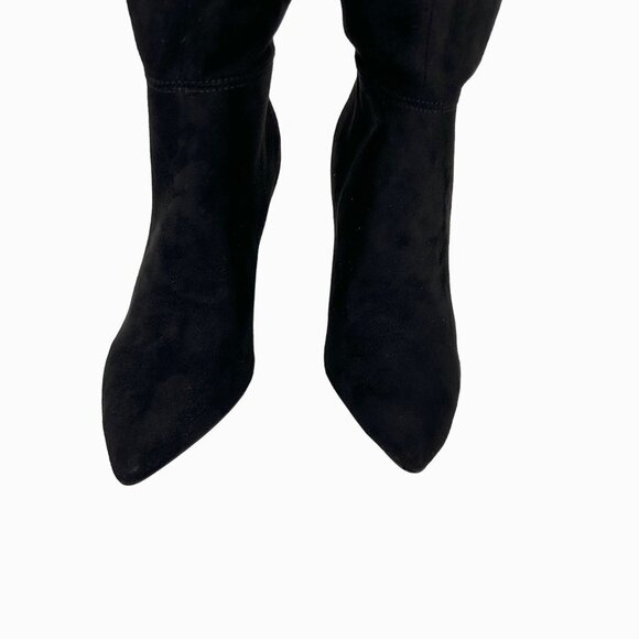 NEW W/ PARTIAL BOX STEVE MADDEN KIMARI TALL BLACK ULTRASUEDE BOOTS - 5 - Picture 5 of 8